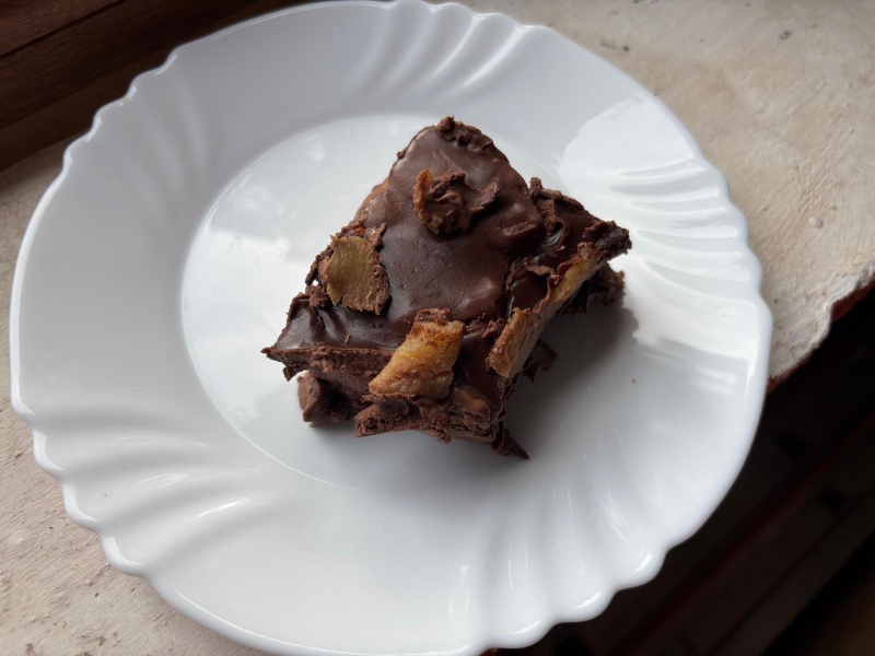 Manzana asada con chocolate Manzana asada con chocolate